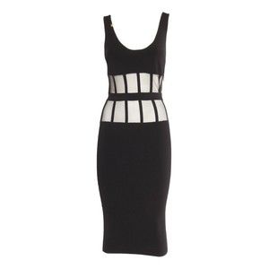 Elisabetta Franchi Form-Fitting Knit Midi Dress - NWT